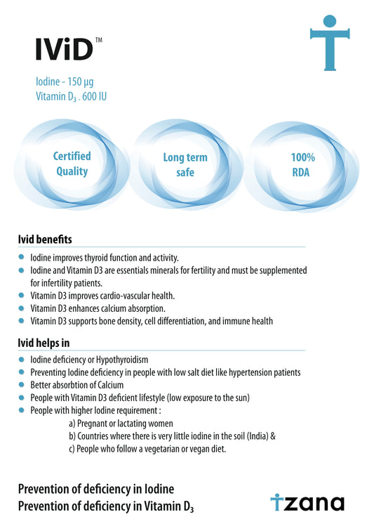 Ivid - Vitamin D3 and Iodine health supplement